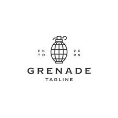 Grenade logo icon design template flat vector