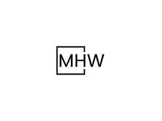 MHW Letter Initial Logo Design Vector Illustration