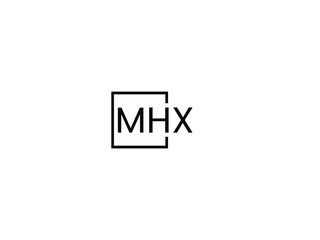 MHX Letter Initial Logo Design Vector Illustration