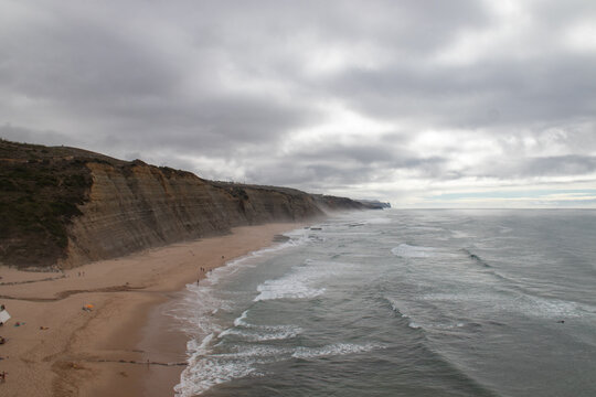 beautiful view of the beach Praia do Magoito in Portugal