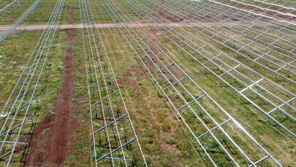 Solar panel mounting structure installation