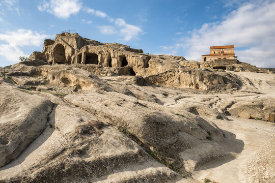 Ancient Uplistsikhe cave town near Gori city, Georgia.