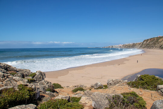 beautiful view of the sea coast in portugal