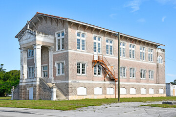 Historic, old abandoned church in Ft Pierce, Florida