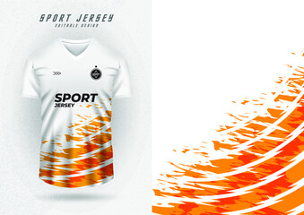 Background mockup for sports jerseys, racing jerseys, running jerseys, orange side stripes.
