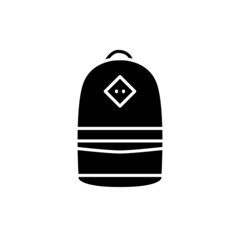 Backpack line color icon. Isolated vector element.