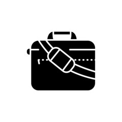 Laptop bag line color icon. Isolated vector element.