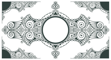 Luxury vector ornament in ancient style for flyer, invitations or greeting cards.
