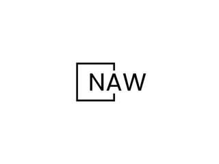 NAW letter initial logo design vector illustration