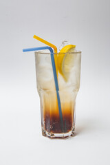 cocktails on white background