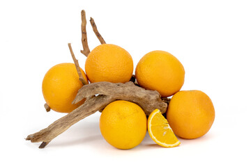Orange Valencia - Egypt isolated inn extendable plain background, studio lighting, macro detailing, ample copy space all around 