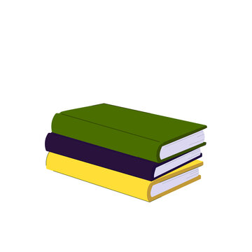 Stack of books. Vector color. Isolated vector