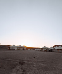 sunset in the desert of Morocco