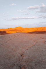 landscape in the desert of Morocco
