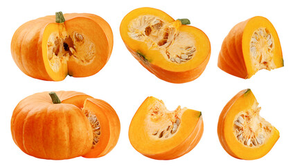 Pumpkin isolated on white background, clipping path, full depth of field