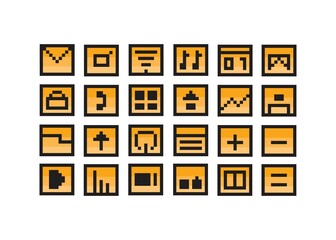 set of icons simple modern