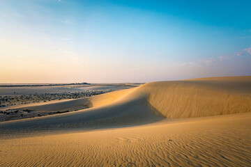 Fototapeta na wymiar Beautiful Desert landscape view in Dammam Saudi Arabia.