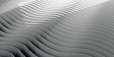 Abstract white diagonal stripe background, texture. Wavy geometric line. Copy space. 3d render
