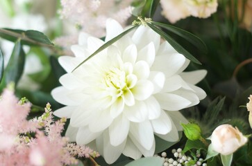 White flower in bouquet