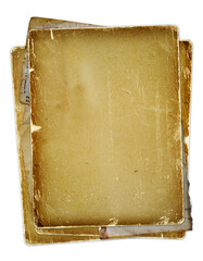 Old page with ribbons and bow on the isolated white background