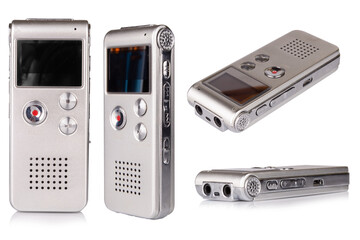 voice recorder isolated on white background