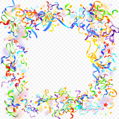 ribbon spiral confetti carnival color shine gift
