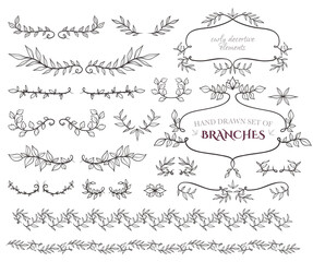 Curly frames, ornate elements and borders