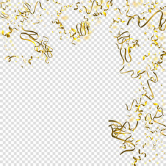 tinsel holiday Gold Foil serpentine ribbon star