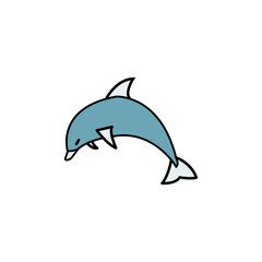 Obraz premium dolphin line icon. signs and symbols can be used for web, logo, mobile app, ui, ux