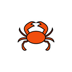 crab line icon. signs and symbols can be used for web, logo, mobile app, ui, ux