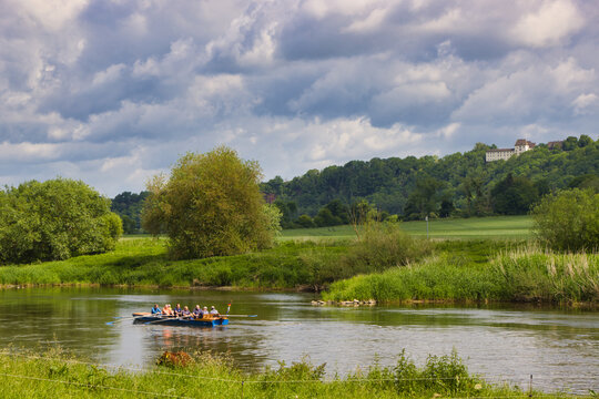 Weserbergland / Weser bei Wehrden zwischen H&ouml;xter und Beverungen / Germany