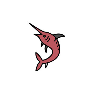 recommend clip art: swordfish line icon. signs and symbols can be used for web, logo, mobile app, ui, ux