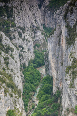 Les falaises des Gorges du Verdon au sud de la France