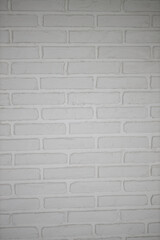 Texture of brick decorative wall in white color 