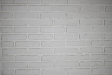 Texture of brick decorative wall in white color 