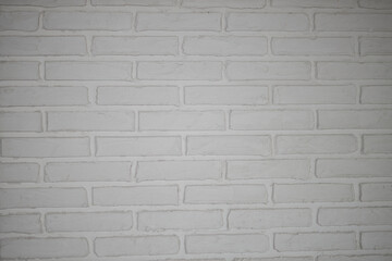 Texture of brick decorative wall in white color 