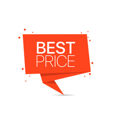 Best price red label vector icon