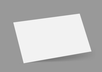 business card template on gray background