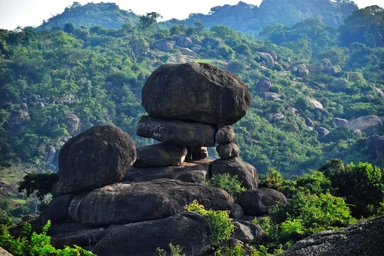 Spectacular rock formation in Jos Nigeria 