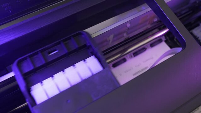 the process of printing text to a printer. appliances for home and office.