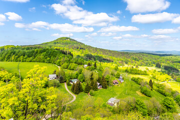 Jedlova Mountain on sunny day