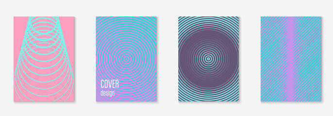 Obraz premium Music cover with minimalist geometric line and trendy shapes.