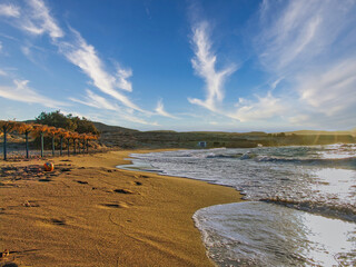 Mytakas beach in Milos island