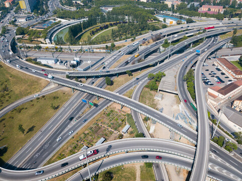 Image of car interchange of Barcelona in the Spain.