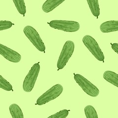 pattern seamless cucumbers vector wrap