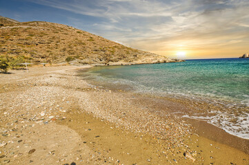 Agios Georgios beach in Skinos island, Greece