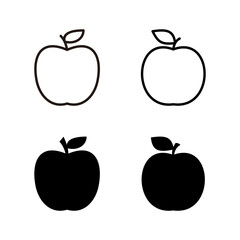 Apple icons vector. Apple sign and symbols for web design.