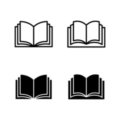 Book icons vector. open book sign and symbol. ebook icon