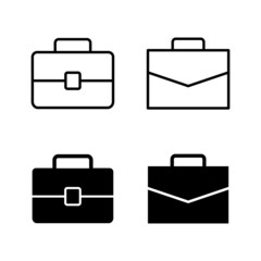 Briefcase icons vector. suitcase sign and symbol. luggage symbol.