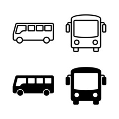 Bus icons vector. bus sign and symbol